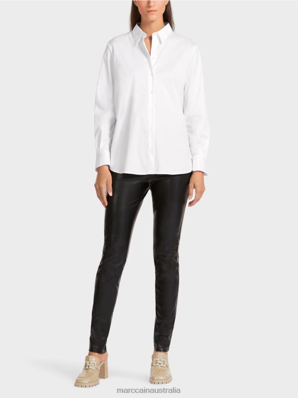 Clothing White J8XFX987 Oversized shirt-style blouse Marc Cain