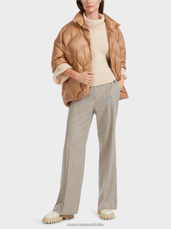 Clothing Bright Toffee J8XFX254 Egg-shaped waistcoat-style coat Marc Cain