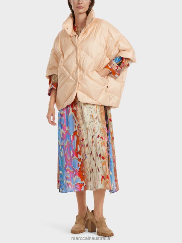 Clothing Dark Cream J8XFX255 Egg-shaped waistcoat-style coat Marc Cain