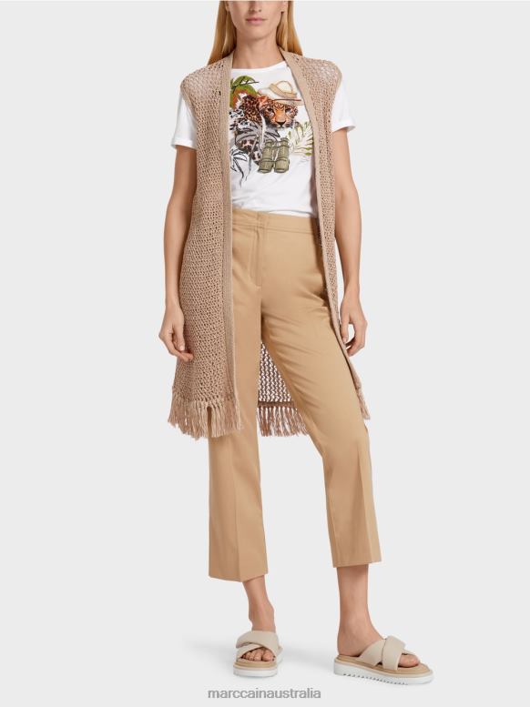 Clothing Deep Sand J8XFX271 "Rethink Together" knitted waistcoat Marc Cain