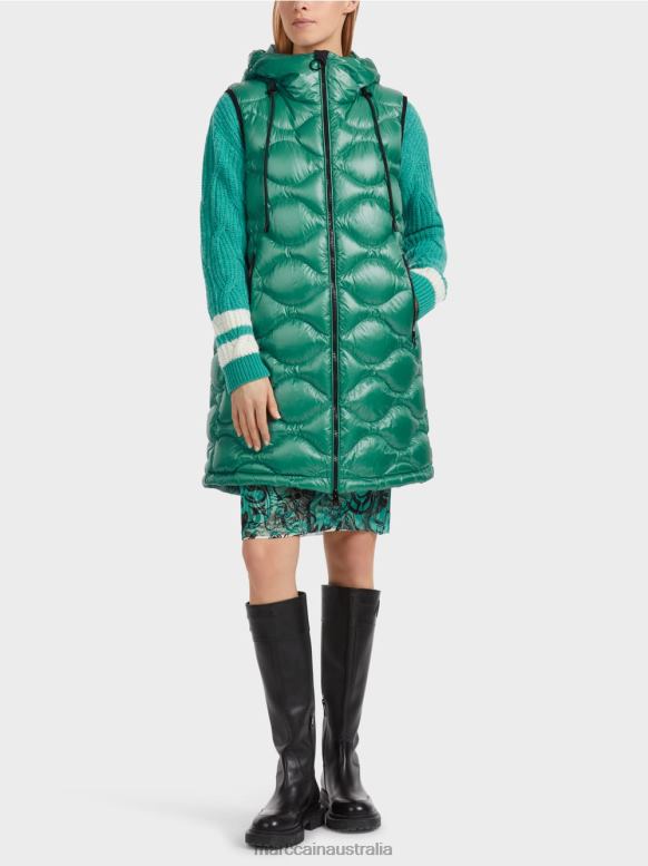 Clothing Enamel J8XFX216 Long "Rethink Together" quilted waistcoat Marc Cain