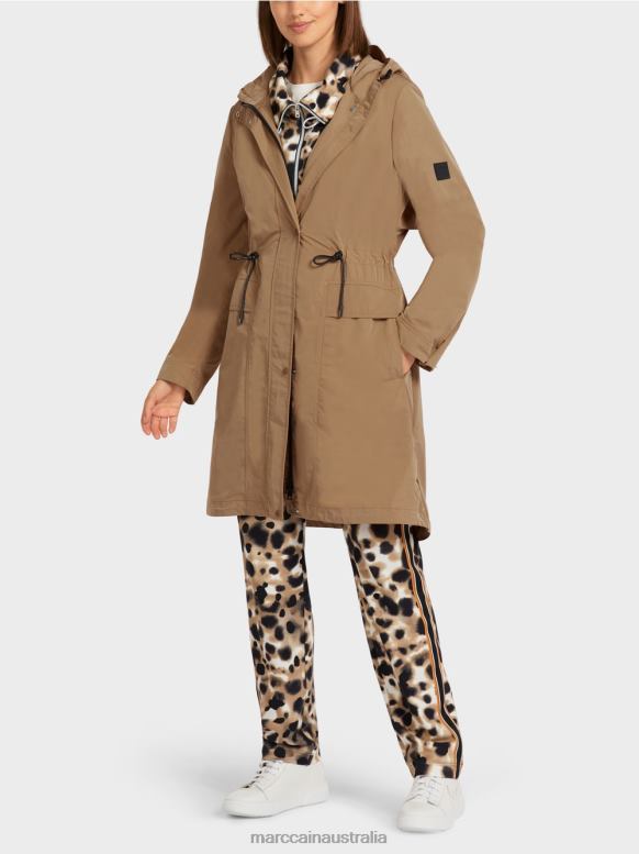 Clothing Light Coffee J8XFX281 Hooded coat Marc Cain