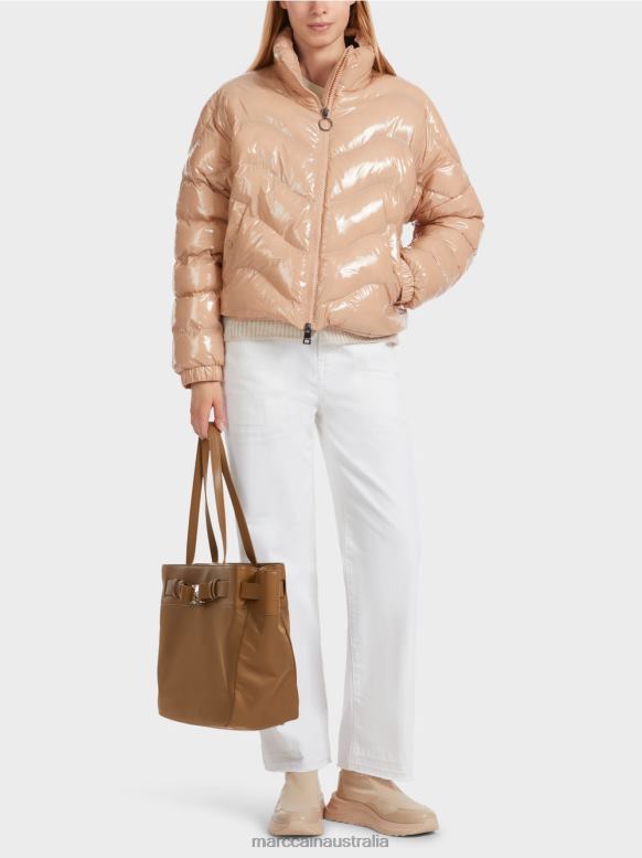Clothing Soft Clay Brown J8XFX239 Quilted jacket with 3M Thinsulate Marc Cain