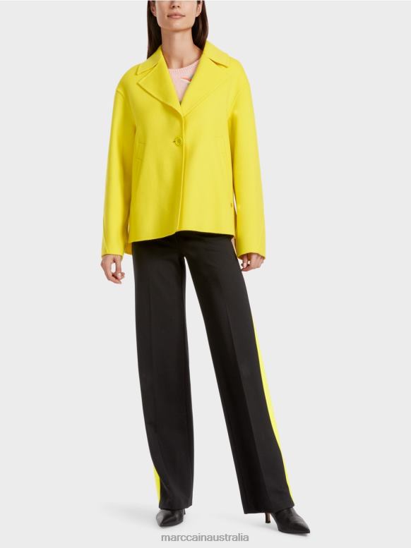 Clothing Soft Lemon J8XFX266 Wool outdoor jacket Marc Cain