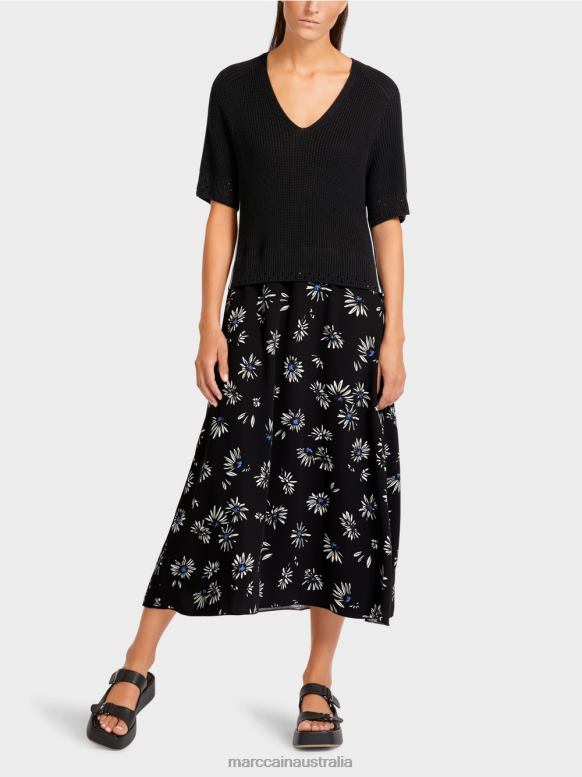 Clothing Black J8XFX122 Dress "Knitted in Germany" Marc Cain