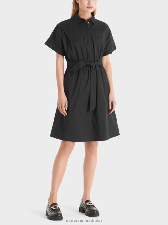 Clothing Black J8XFX39 Cotton stretch dress Marc Cain