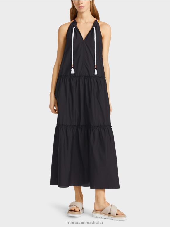 Clothing Black J8XFX71 Sporty dress with silk Marc Cain