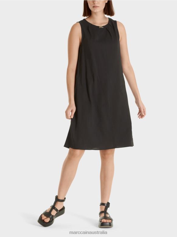 Clothing Black J8XFX91 Linen mix dress Marc Cain