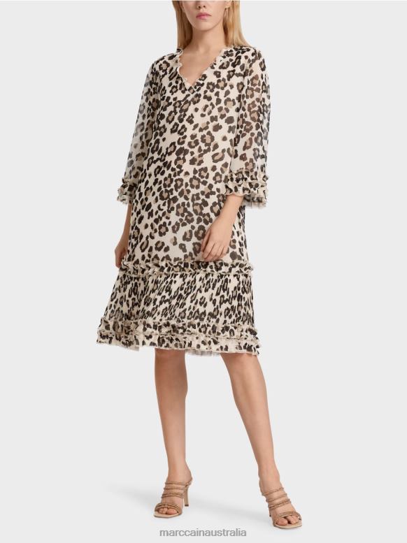 Clothing Black J8XFX94 Short dress with pleats Marc Cain