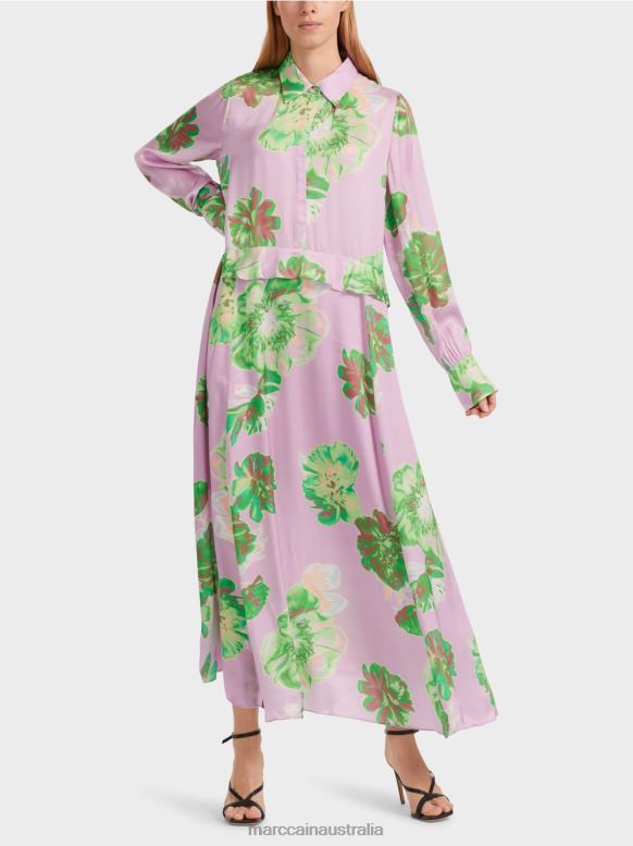 Clothing Bright Lavender J8XFX7 Feminine dress with collar Marc Cain