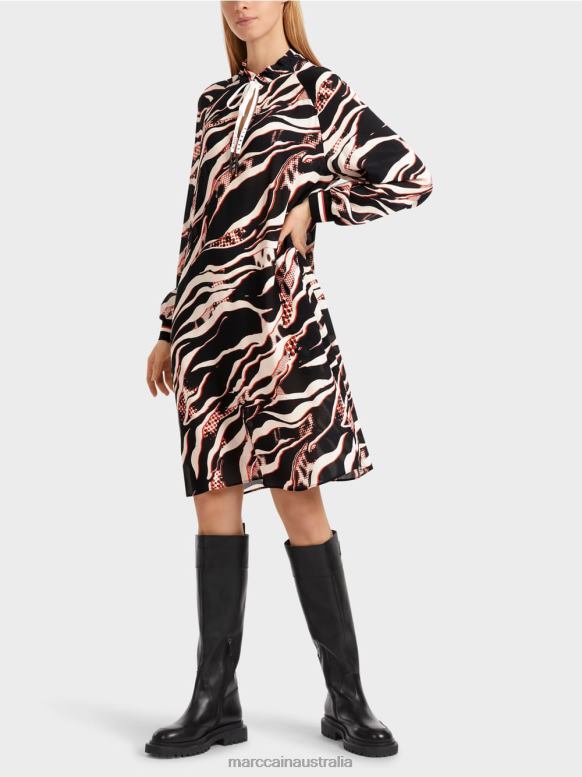 Clothing Campari J8XFX15 Dress with animal fur print Marc Cain