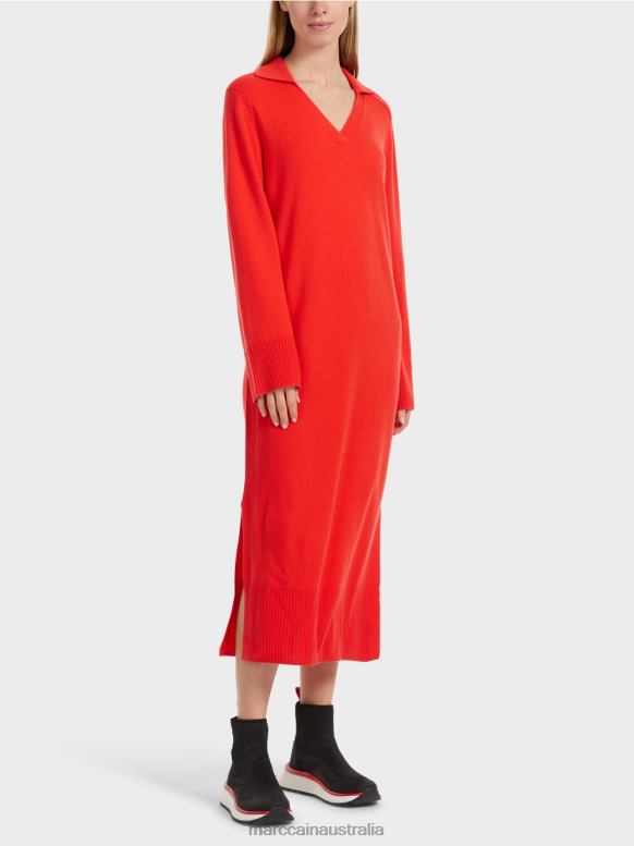 Clothing Campari J8XFX18 Long knitted "Rethink Together" dress Marc Cain