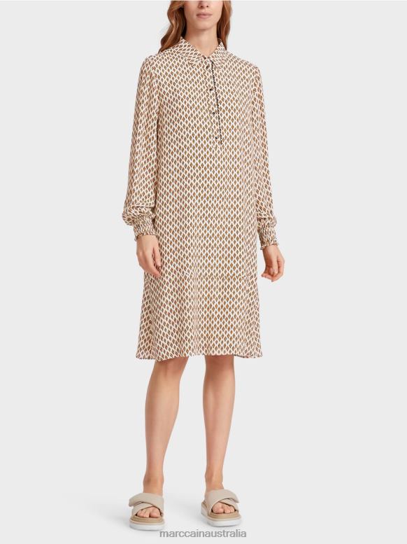 Clothing Creme J8XFX63 Shirt dress in viscose Marc Cain