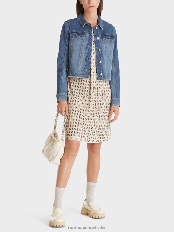 Clothing Dark Cream J8XFX22 Dress with dots print Marc Cain