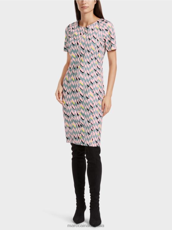 Clothing Dark Sky Blue J8XFX31 Graphic design dress Marc Cain