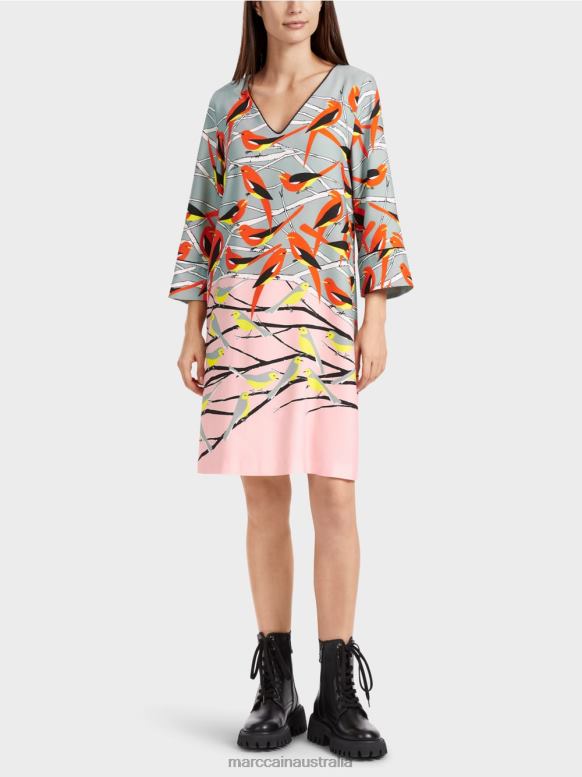 Clothing Dark Sky Blue J8XFX33 Casual bird design dress Marc Cain