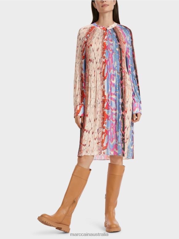 Clothing Dark Summer Sky J8XFX21 "Rethink Together" pleated dress Marc Cain