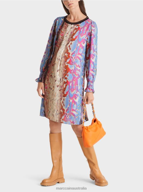 Clothing Dark Summer Sky J8XFX23 Dress with print mix Marc Cain