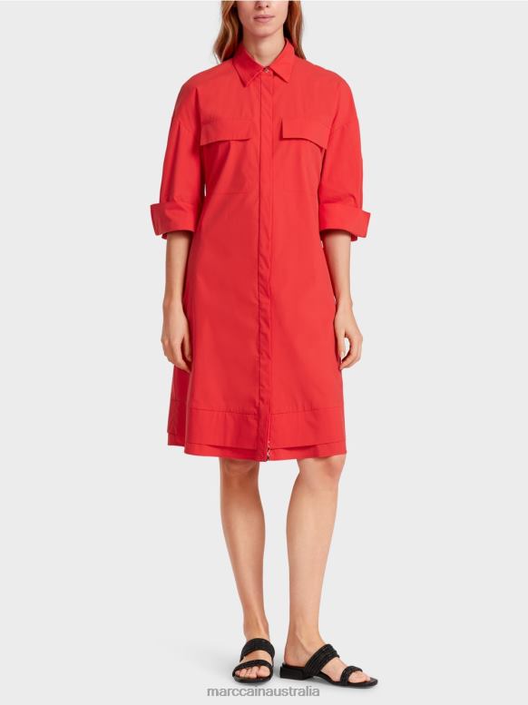 Clothing Deep Red J8XFX60 Casual shirt dress Marc Cain