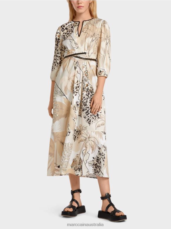 Clothing Deep Sand J8XFX86 Dress with empire waist Marc Cain