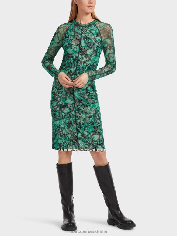 Clothing Enamel J8XFX4 Body hugging elasticated tulle dress Marc Cain