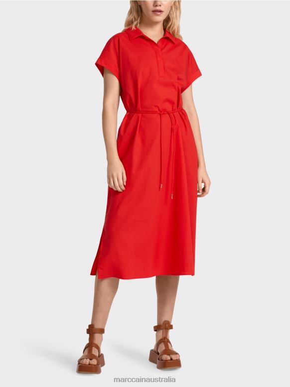 Clothing Fire Red J8XFX67 "Rethink Together" shirt dress Marc Cain