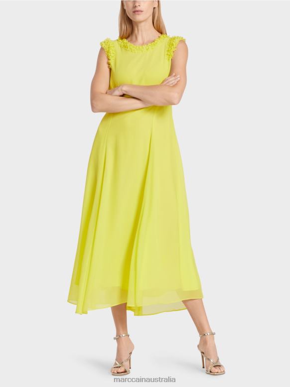 Clothing Lemon Green J8XFX81 Festive "Rethink Together" dress Marc Cain