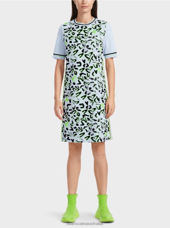 Clothing Soft Powder Blue J8XFX27 T-shirt dress "Knitted in Germany Marc Cain