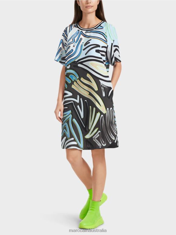 Clothing Soft Powder Blue J8XFX28 A-line raglan dress Marc Cain