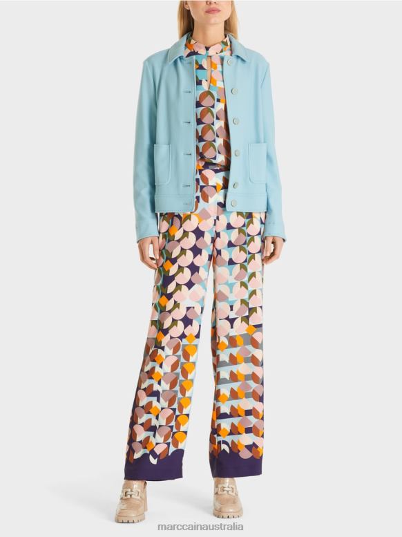 Clothing Atmospheric Blue J8XFX443 Short jacket in a denim style Marc Cain