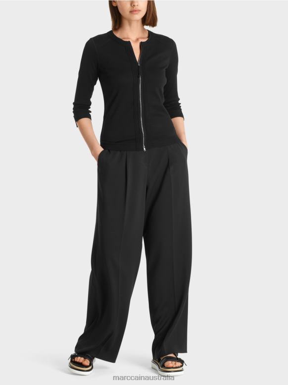 Clothing Black J8XFX366 Cotton stretch jacket Marc Cain