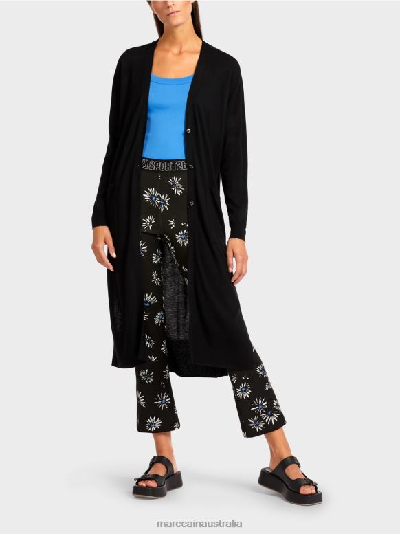 Clothing Black J8XFX430 Midi-length cardigan Marc Cain