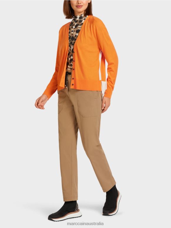 Clothing Bright Orange J8XFX419 Cardigan with raglan sleeves Marc Cain