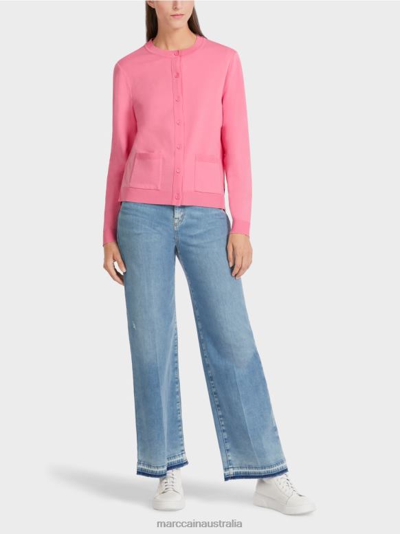 Clothing Bright Pink J8XFX448 "Rethink Together" cardigan Marc Cain