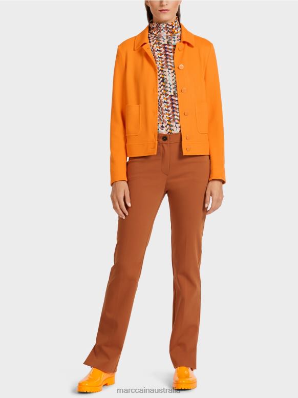 Clothing Clear Orange J8XFX441 Short jacket in a denim style Marc Cain