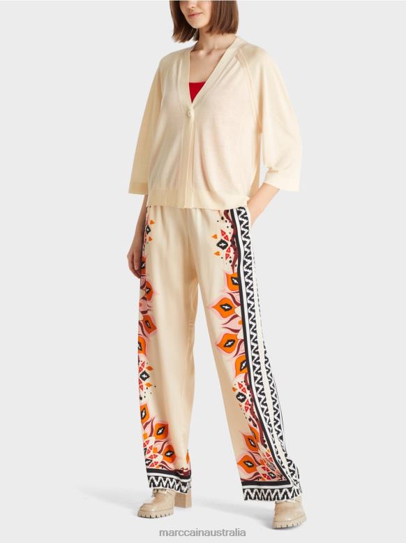 Clothing Creme J8XFX358 Loose knitted raglan cardigan Marc Cain