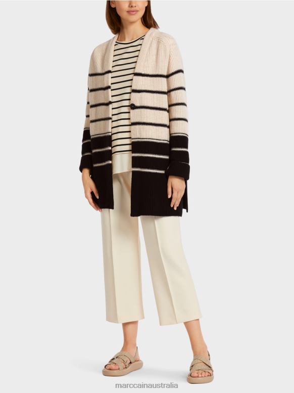 Clothing Creme J8XFX433 Nautical Cardigan "Knitted in Germany" Marc Cain
