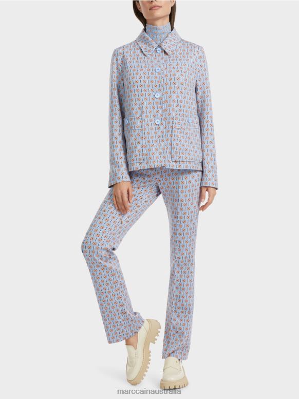 Clothing Dark Summer Sky J8XFX322 Jacket in a slightly flared shape Marc Cain