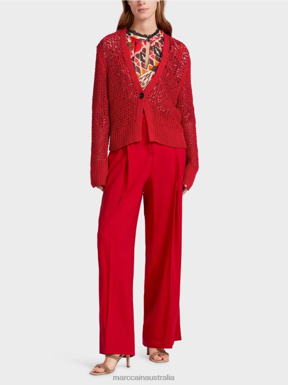Clothing Deep Red J8XFX359 "Rethink Together" cardigan Marc Cain