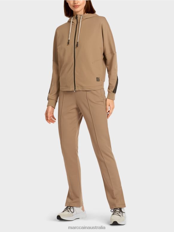 Clothing Light Coffee J8XFX421 Egg-shaped sweatshirt jacket Marc Cain