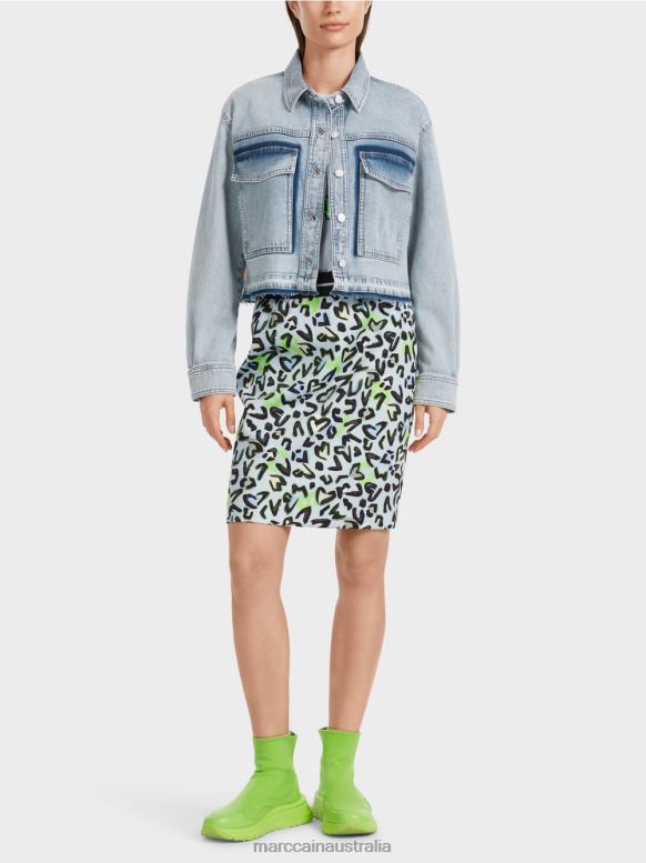 Clothing Light Denim J8XFX334 Denim jacket with DIY effect Marc Cain