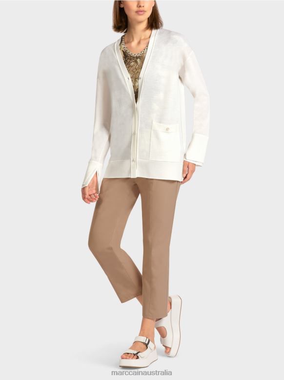Clothing Off-White J8XFX404 Cardigan in a super fine knit Marc Cain