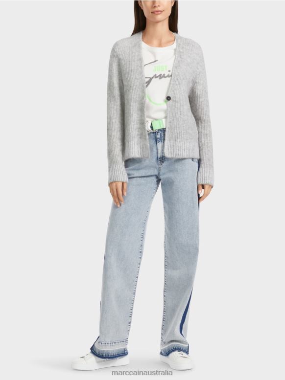 Clothing Silver Grey J8XFX329 Cardigan 100 % Made in Germany Marc Cain