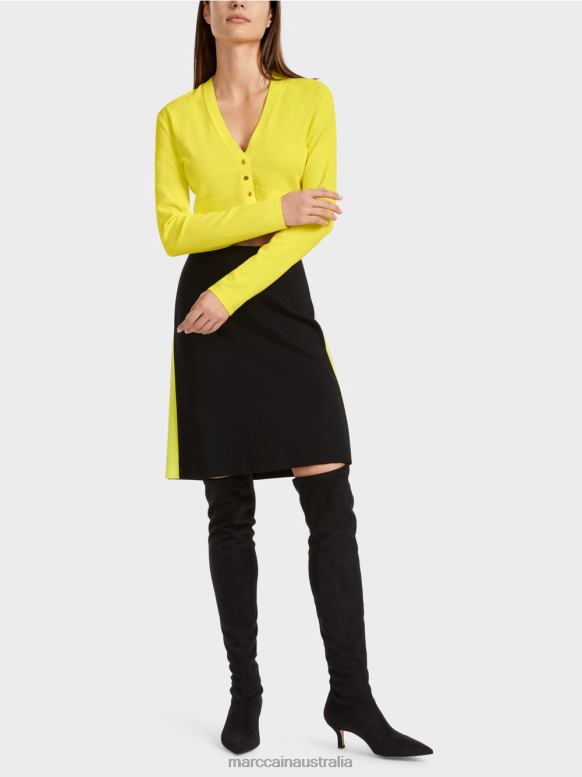 Clothing Soft Lemon J8XFX349 V-neck "Rethink Together" cardigan Marc Cain