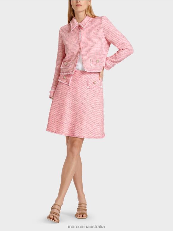 Clothing Soft Pink J8XFX374 Short jacket in boucle Marc Cain