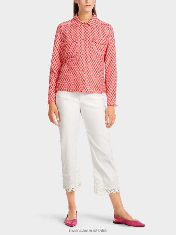 Clothing Tangerine J8XFX416 Jacket in polka dot pattern Marc Cain