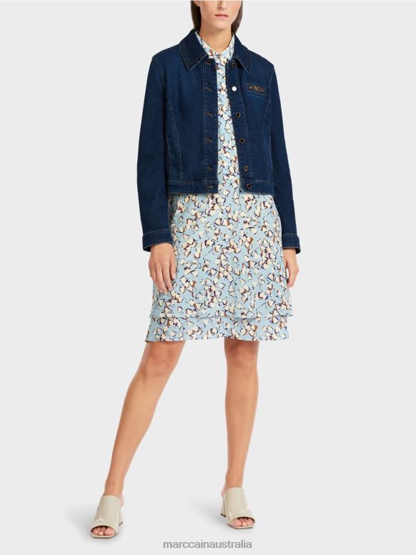 Clothing Vintage Indigo J8XFX444 "Rethink Together" denim jacket Marc Cain