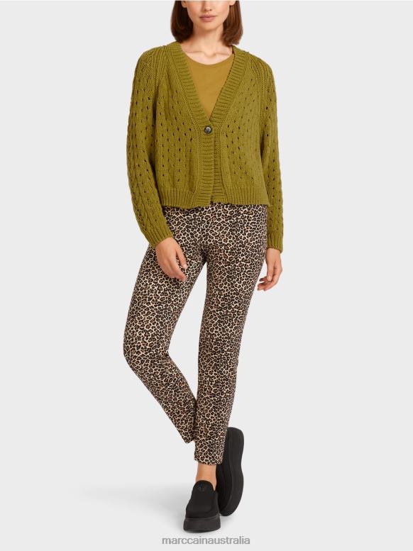 Clothing Yellow Oliv J8XFX412 Cardigan "Knitted in Germany" Marc Cain