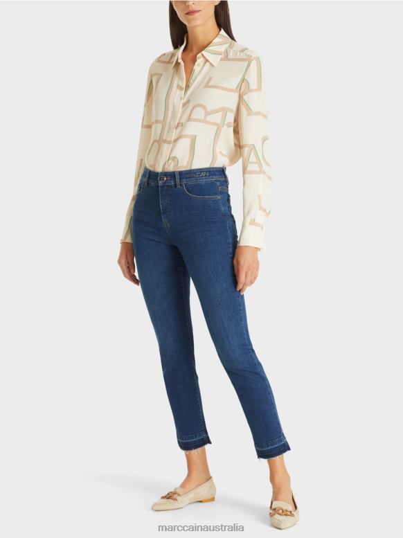 Clothing Blue Denim J8XFX814 SILEA "Rethink Together" Jeans Marc Cain