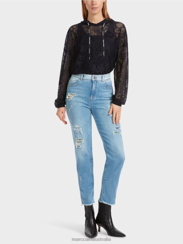 Clothing Vintage Blue J8XFX748 FYLI jeans with destroyed effects Marc Cain